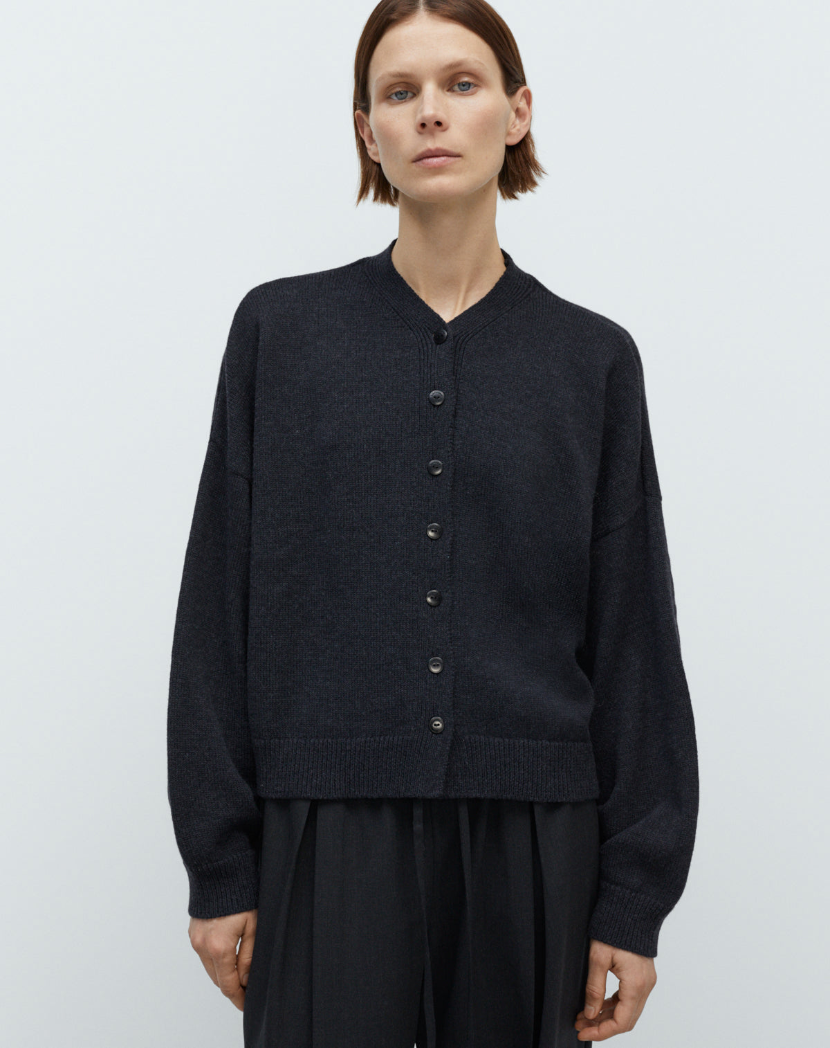 Cordera Merino Wool Cardigan in Anthracite