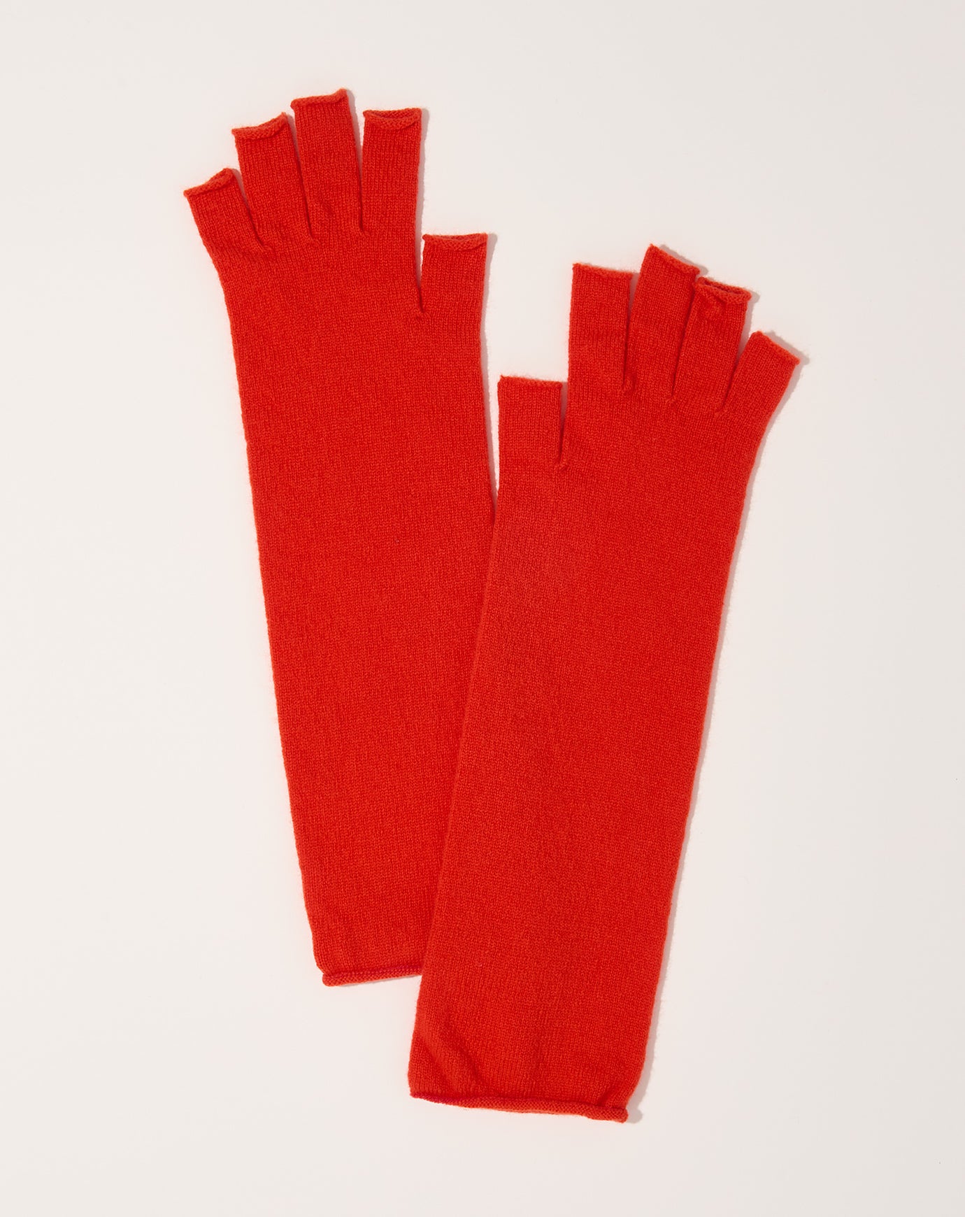 Nishiguchi Kutsushita Wool Arm Warmers in Shrine Red