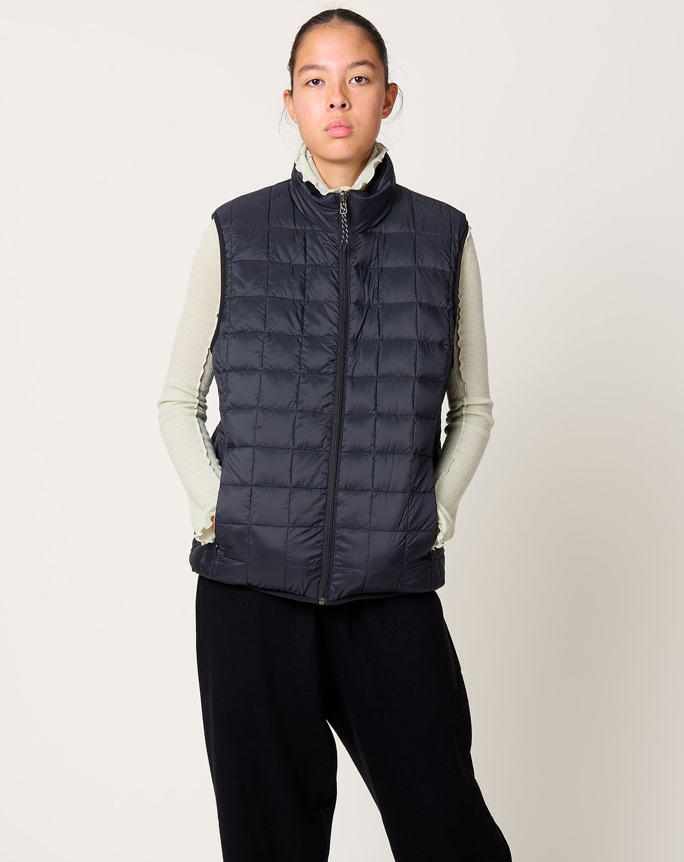 Taion Reversible Down X BOA Vest in Black