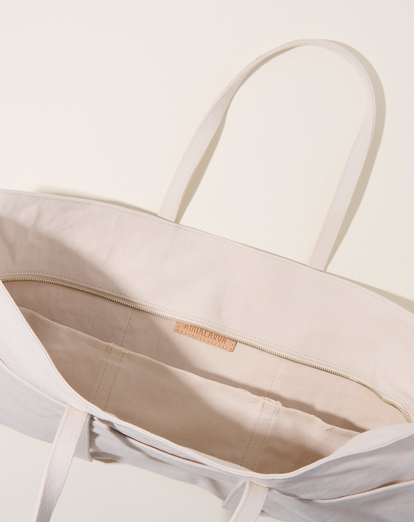 Amiacalva Large Washed Canvas Canoe Tote
