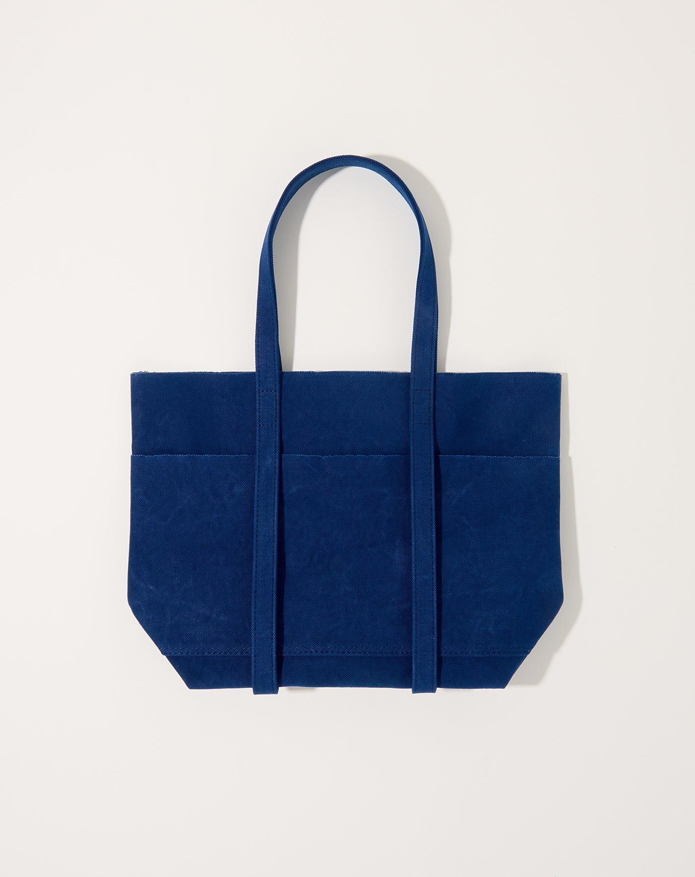 Amiacalva Washed Canvas 6 Pocket Small Tote in Blue