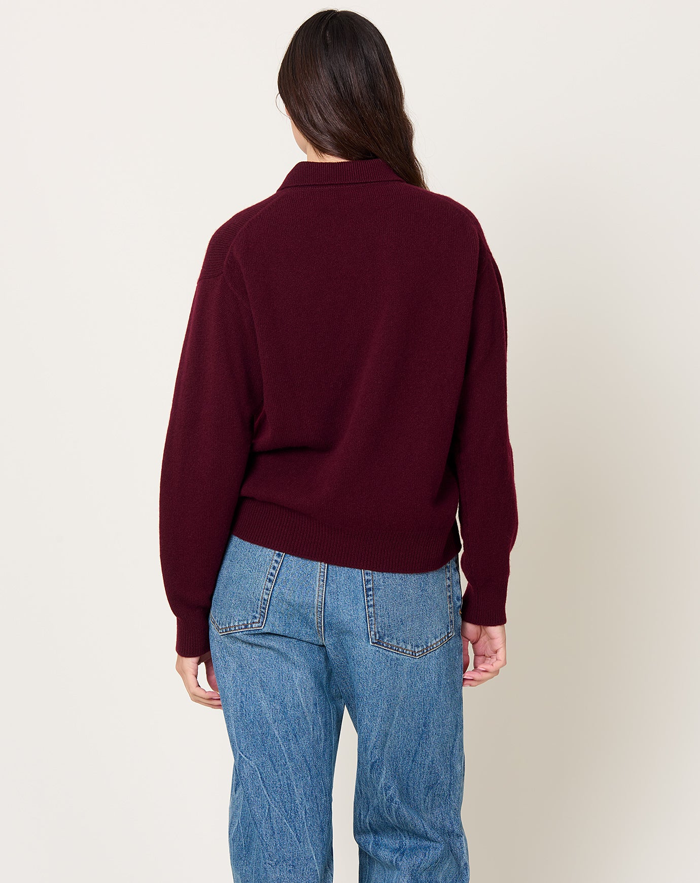 &Daughter Edith Polo in Burgundy