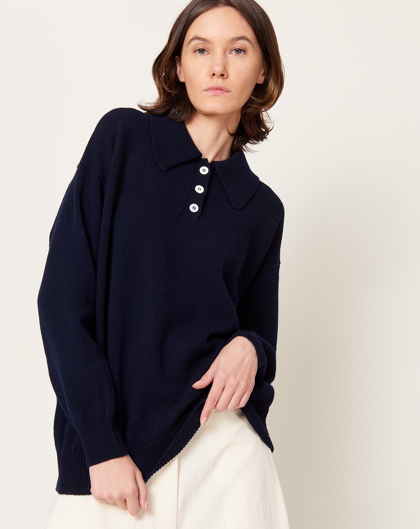 &Daughter Edith Polo Shirt in Navy