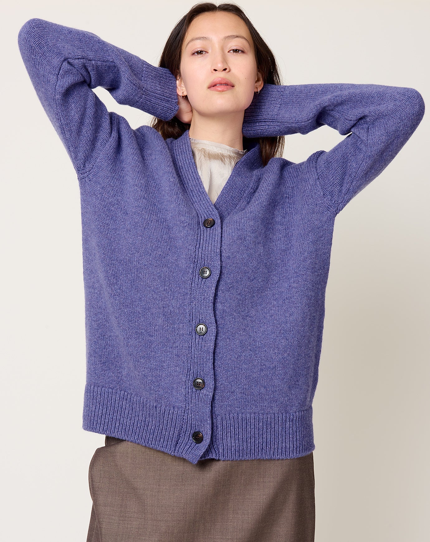 &Daughter Maura Cardigan in Heather