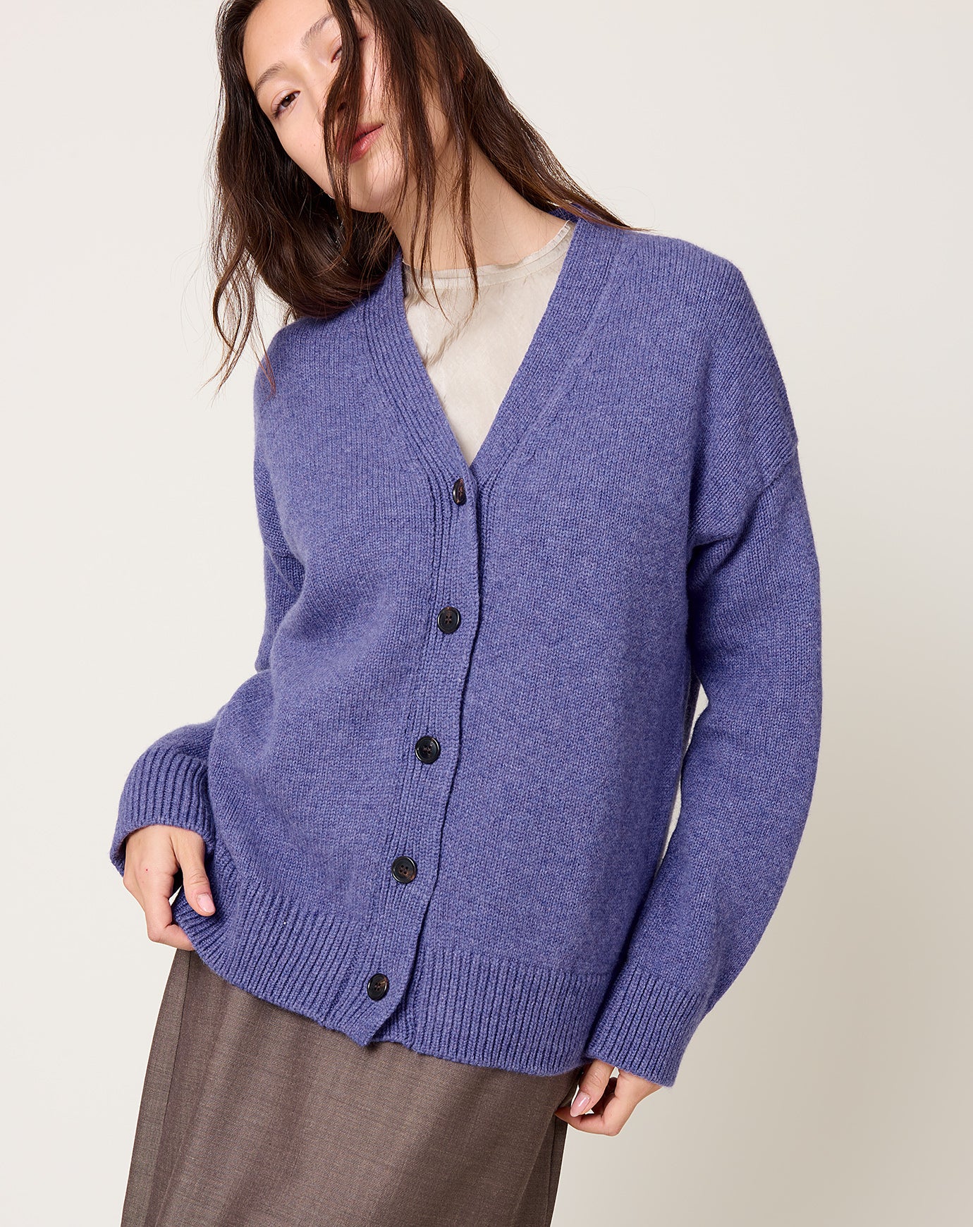&Daughter Maura Cardigan in Heather