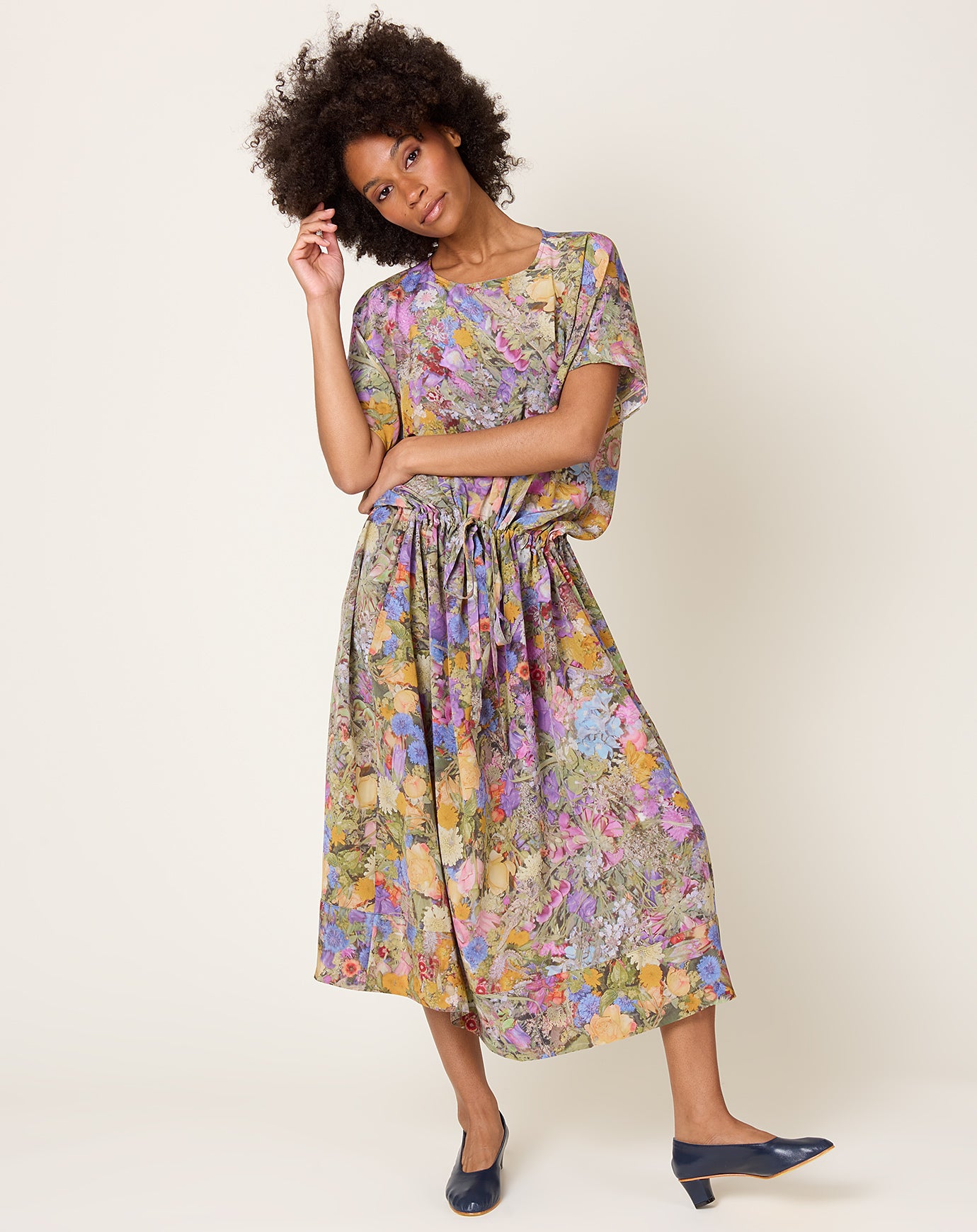Anntian Silk Dress in PRINT G