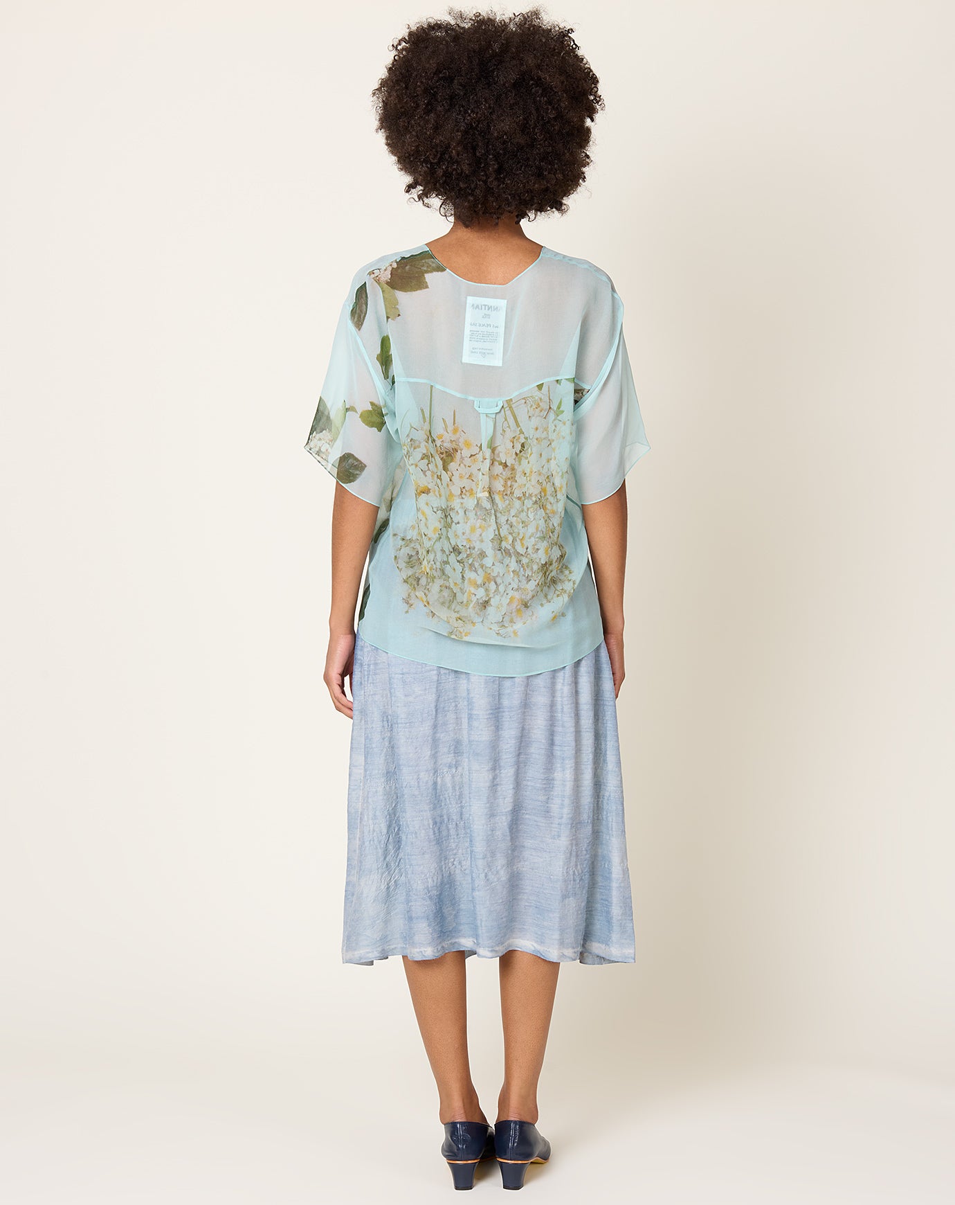 Anntian Silk Skirt in Isatic