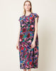 Anntian Simple Dress in Print A Pressed Flowers