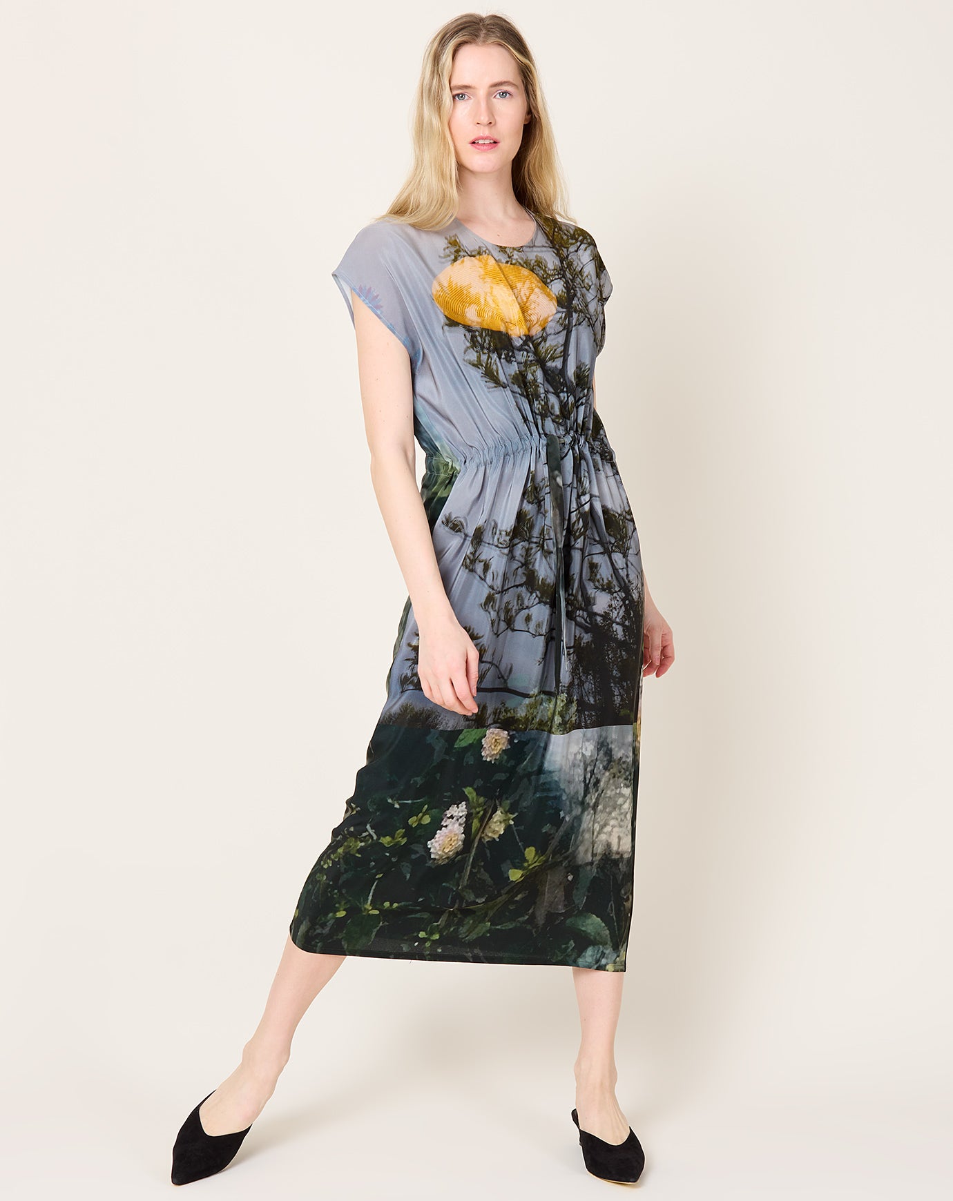 Anntian Simple Dress in PRINT T Reflections