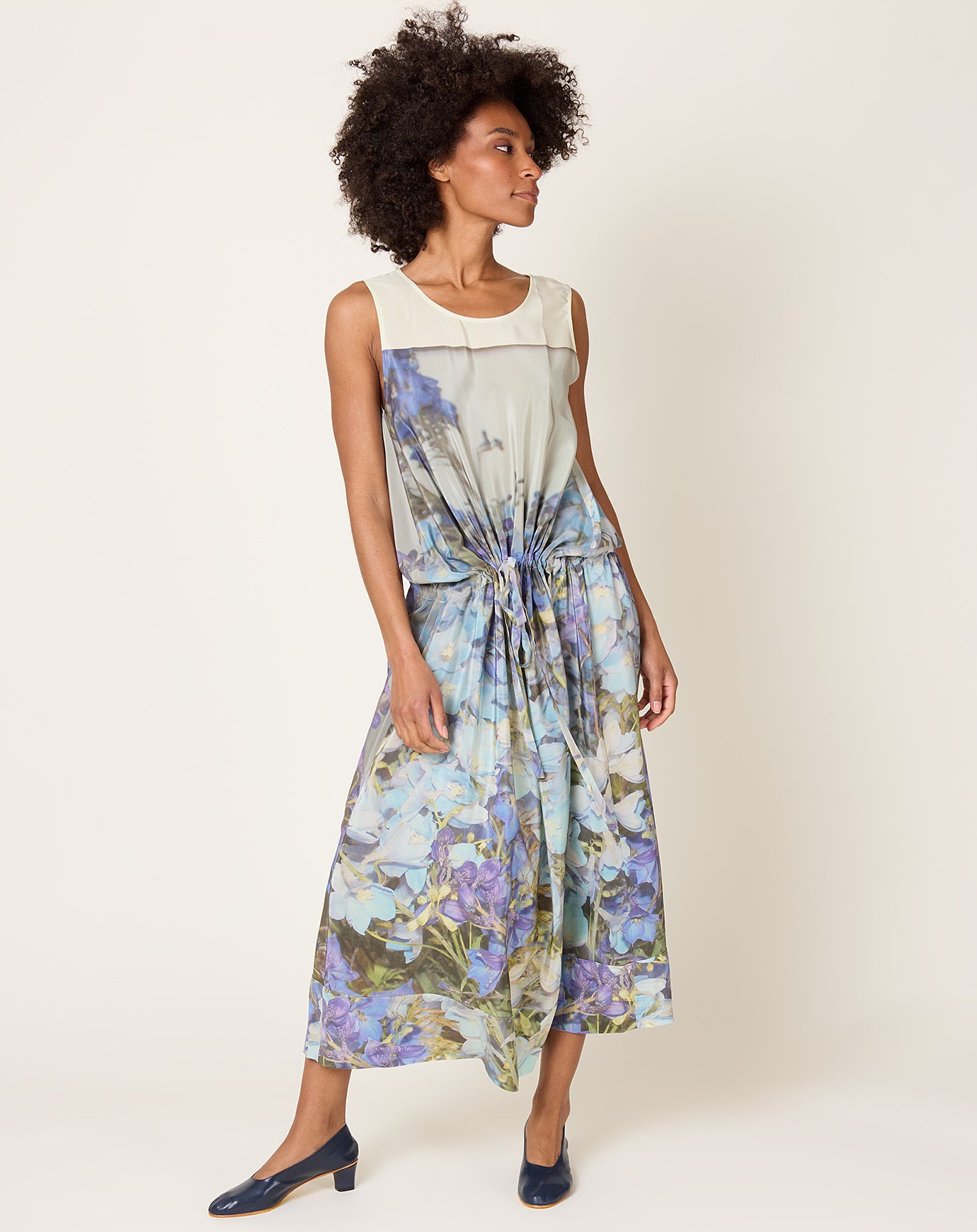 anntian silk dress Anntian Simple Dress in Print F
