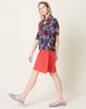 Wide Silk Shorts in Garment Dyed Pink