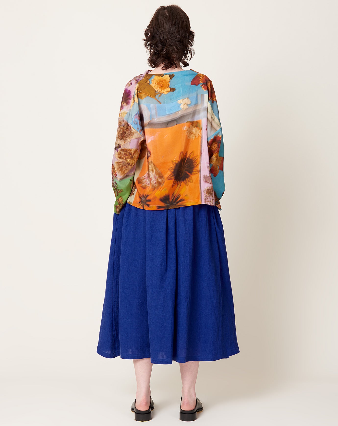 Anntian Wide Skirt in Royal Blue