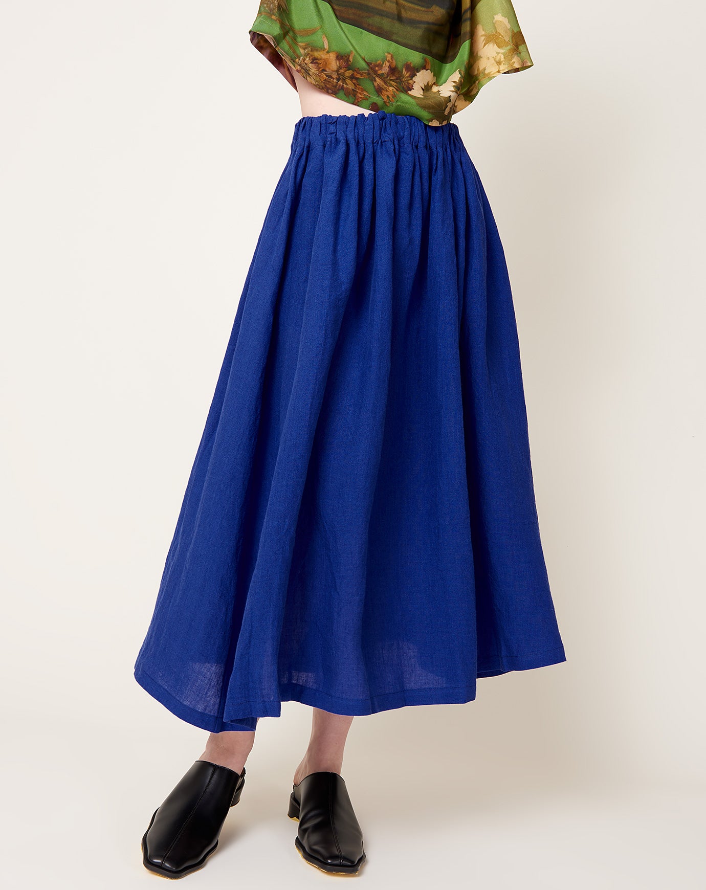 Anntian Wide Skirt in Royal Blue