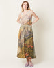 Anntian Wide Skirt in Alpenrose Postcard Print