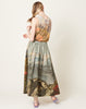Anntian Wide Skirt in Alpenrose Postcard Print