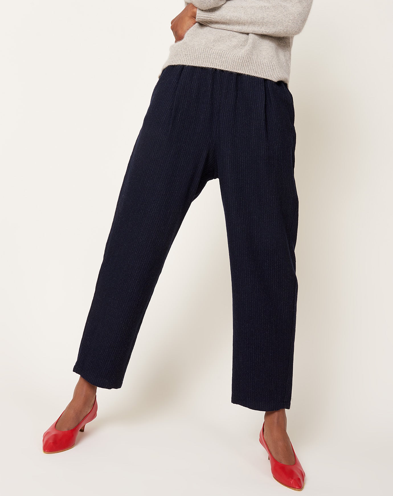 apuntob Pinstripe Trouser in Night