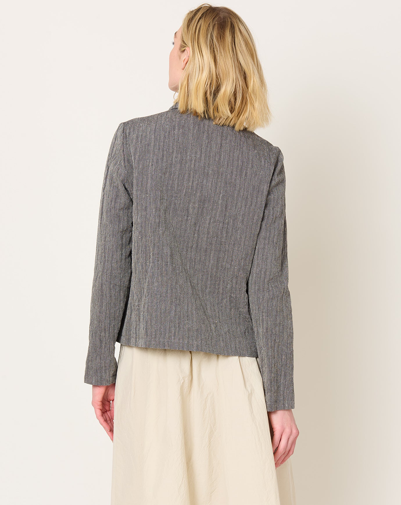 apuntob Herringbone Jacket in Black Rope