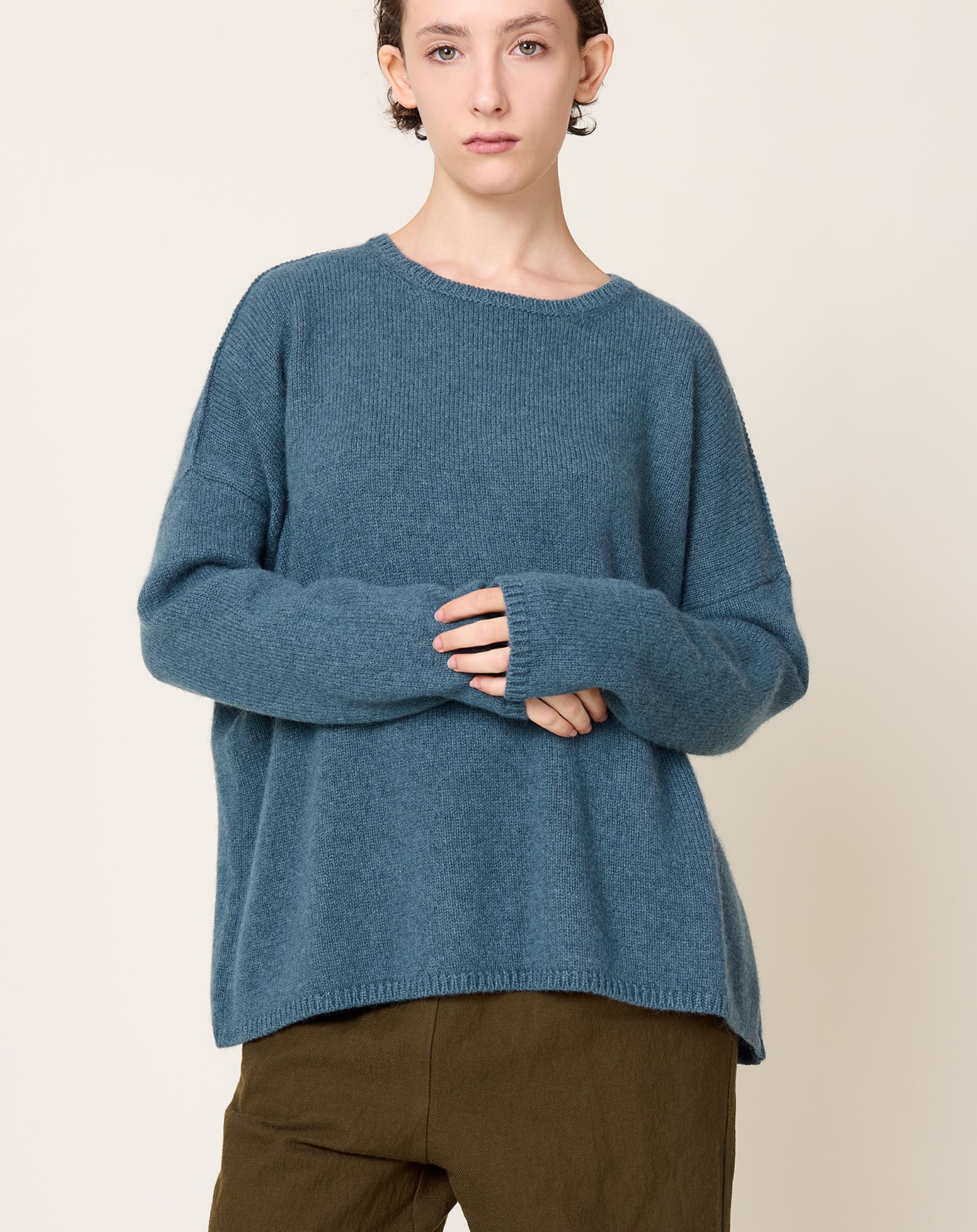 apuntob Cashmere Alpaca Sweater in Dark Turquoise