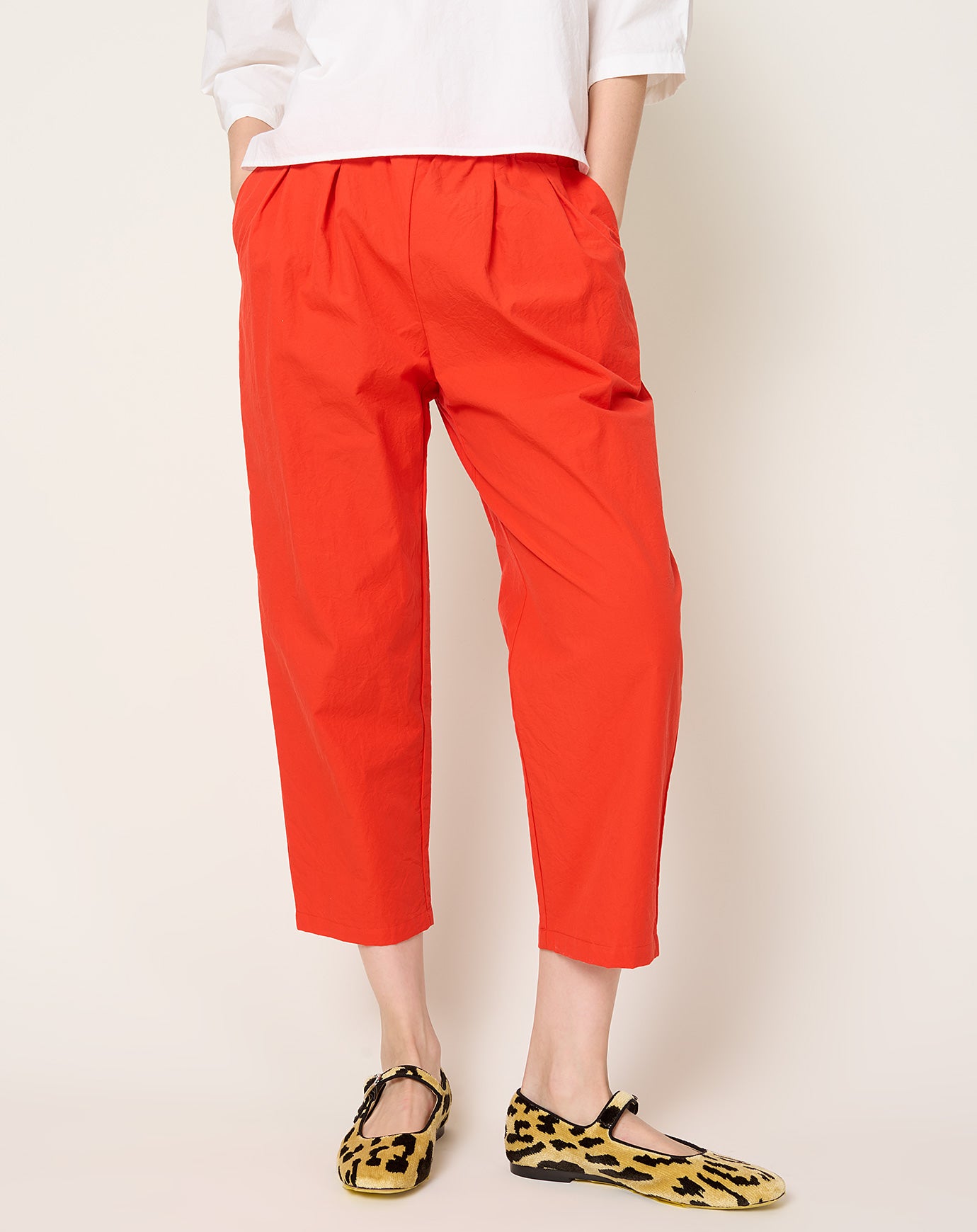 apuntob Pleat Front Trouser in Mud Heavy Cotton