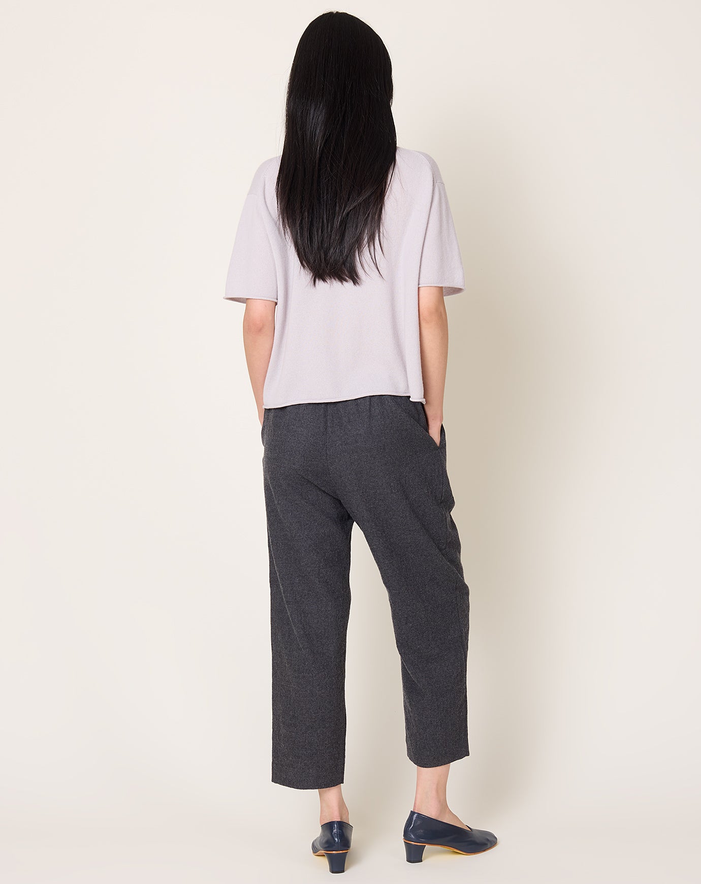 apuntob Wool Pleat Front Trouser in Cement
