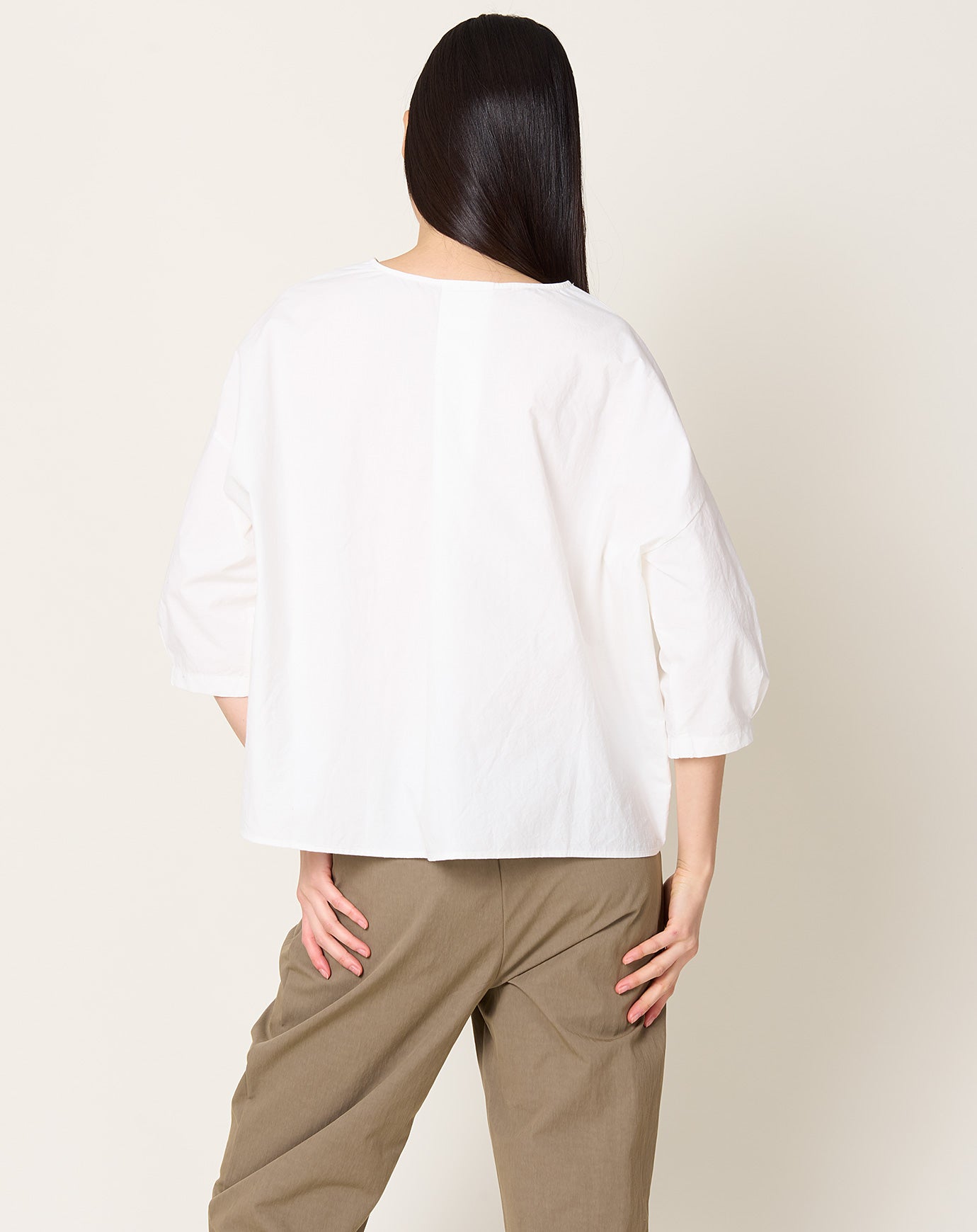 apuntob Japanese Poplin Shirt in Milk