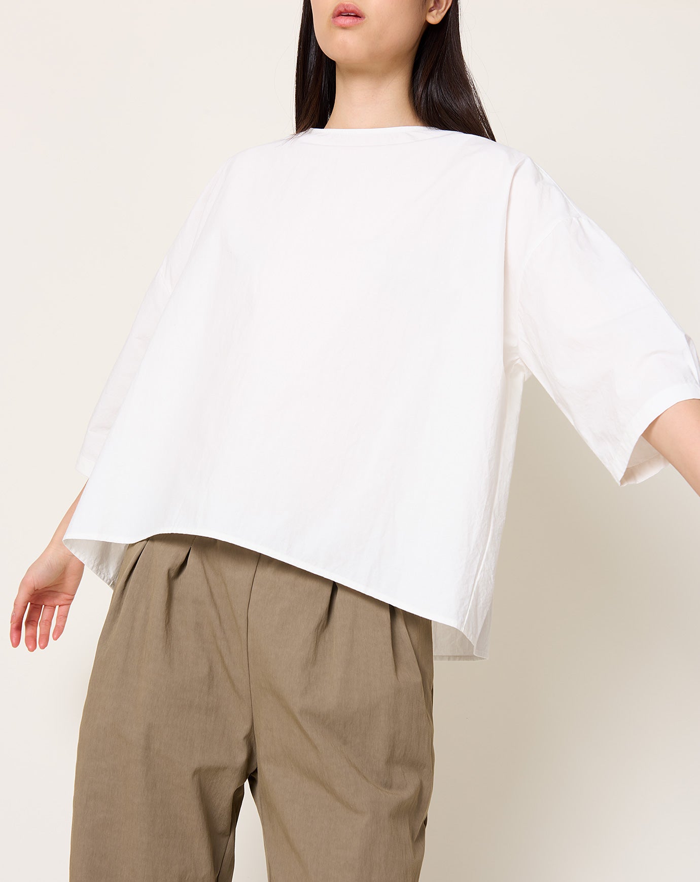 apuntob Japanese Poplin Shirt in Milk