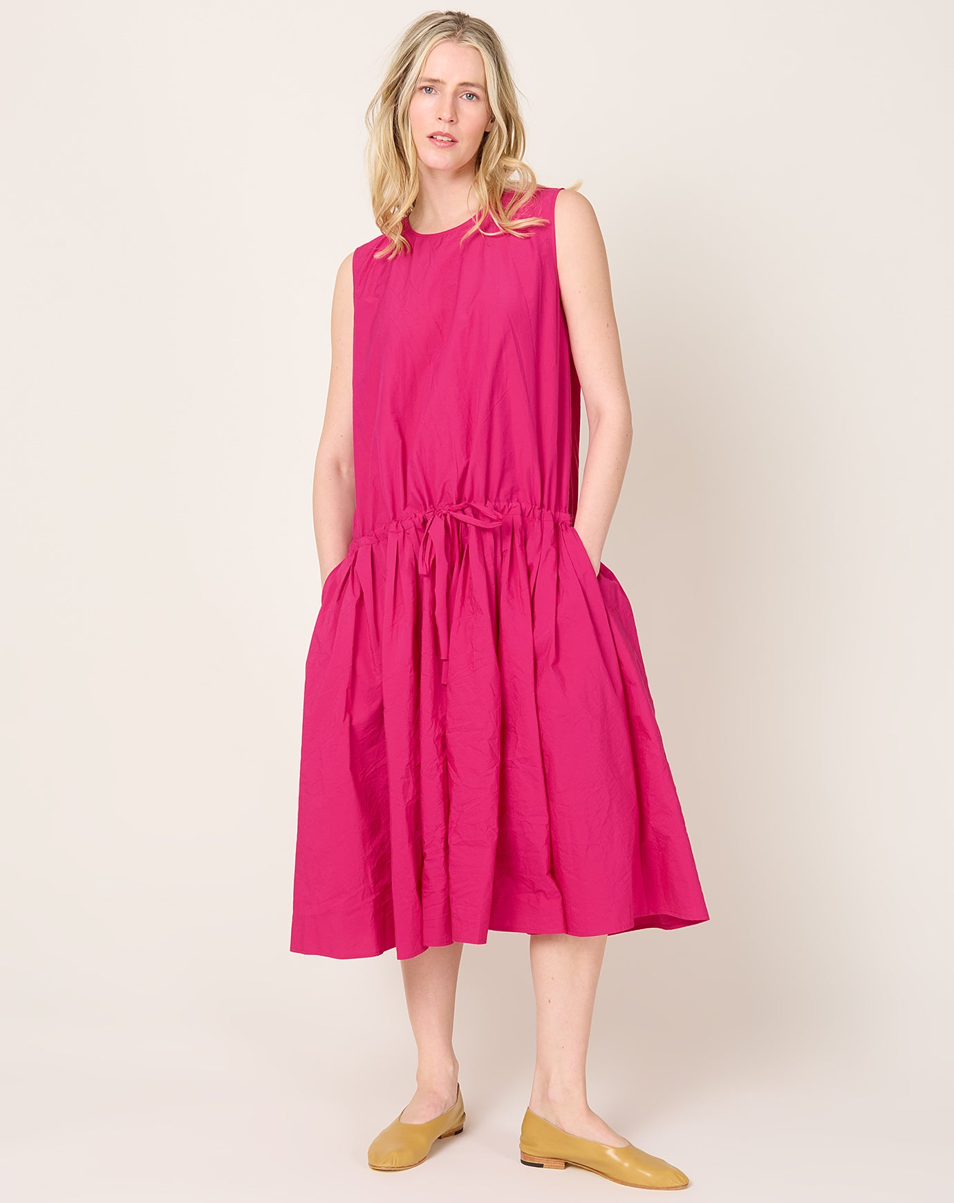 poplin drop waist dress Vinya Poplin Drop Waist Dress