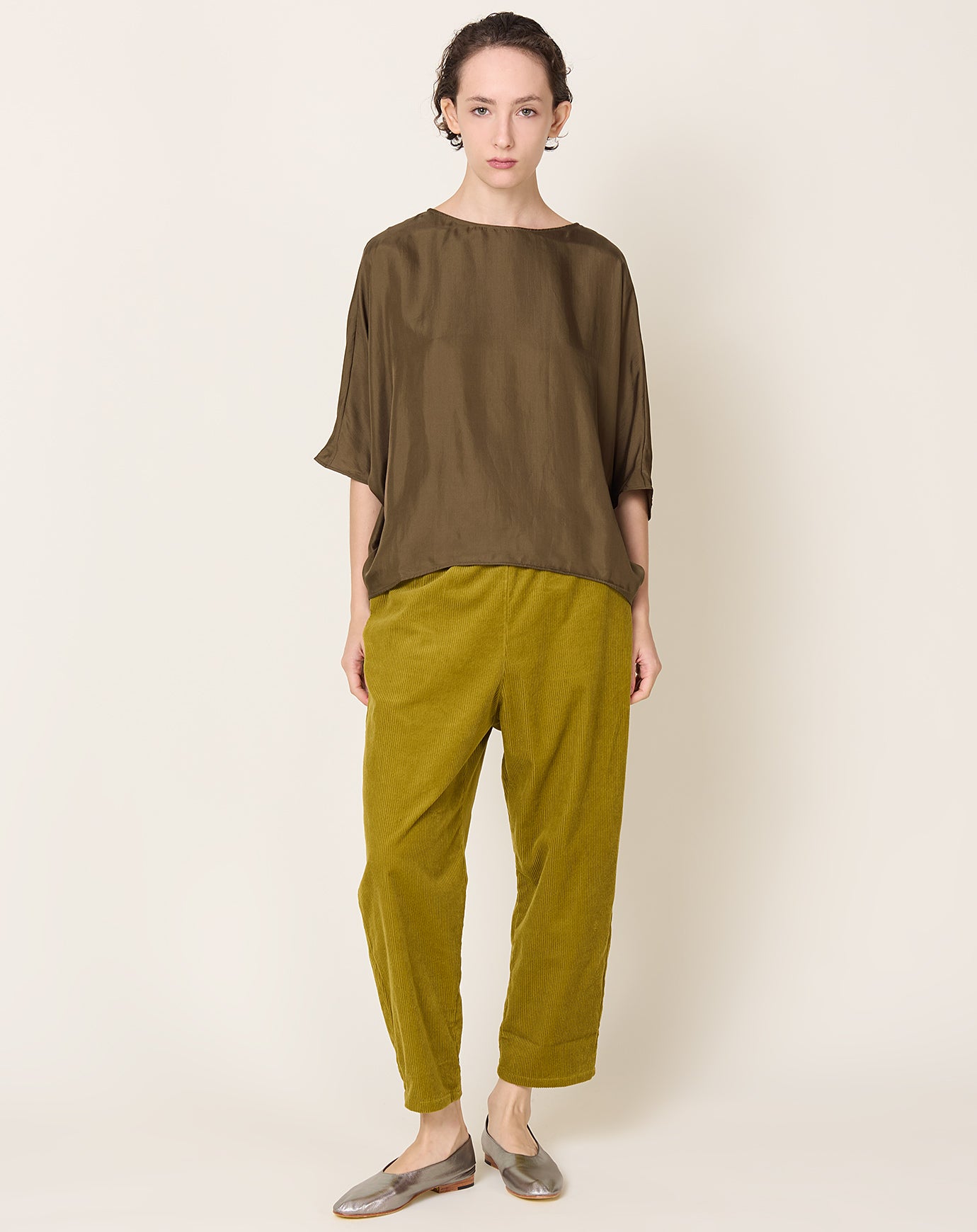 apuntob Silk Top in Militare