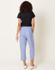 apuntob Crinkled Linen Tapered Trouser in Sugar Blue