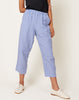apuntob Crinkled Linen Tapered Trouser in Sugar Blue