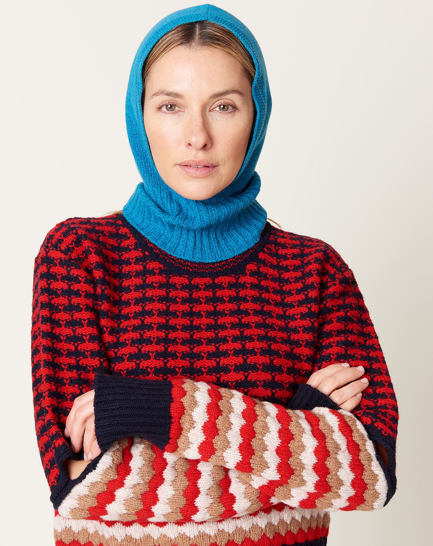 Babaco Cashmere Balaklava in Blue Mélange