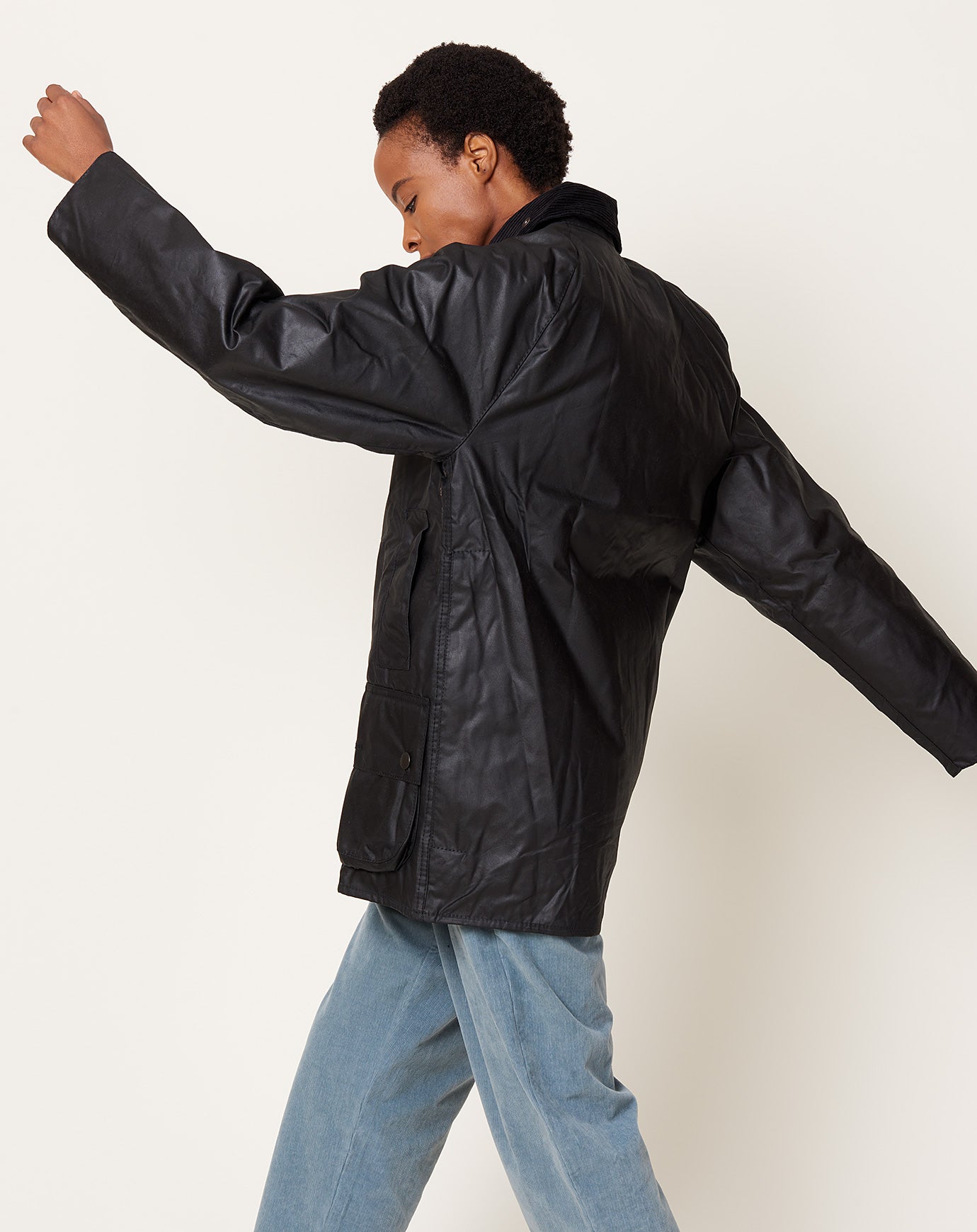 Barbour Beaufort Wax Jacket in Black