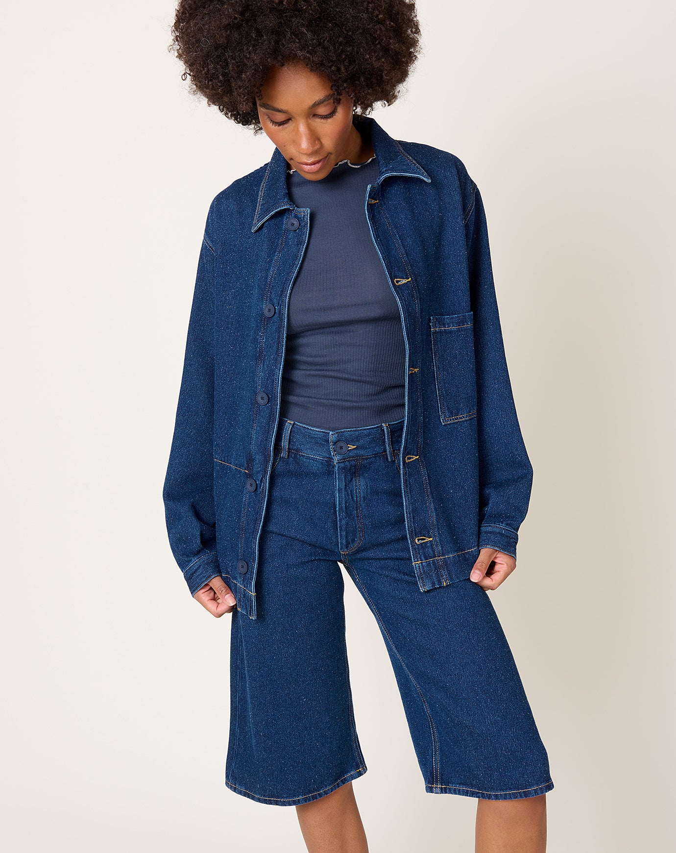 Baserange Altru Jacket in Indigo Blue