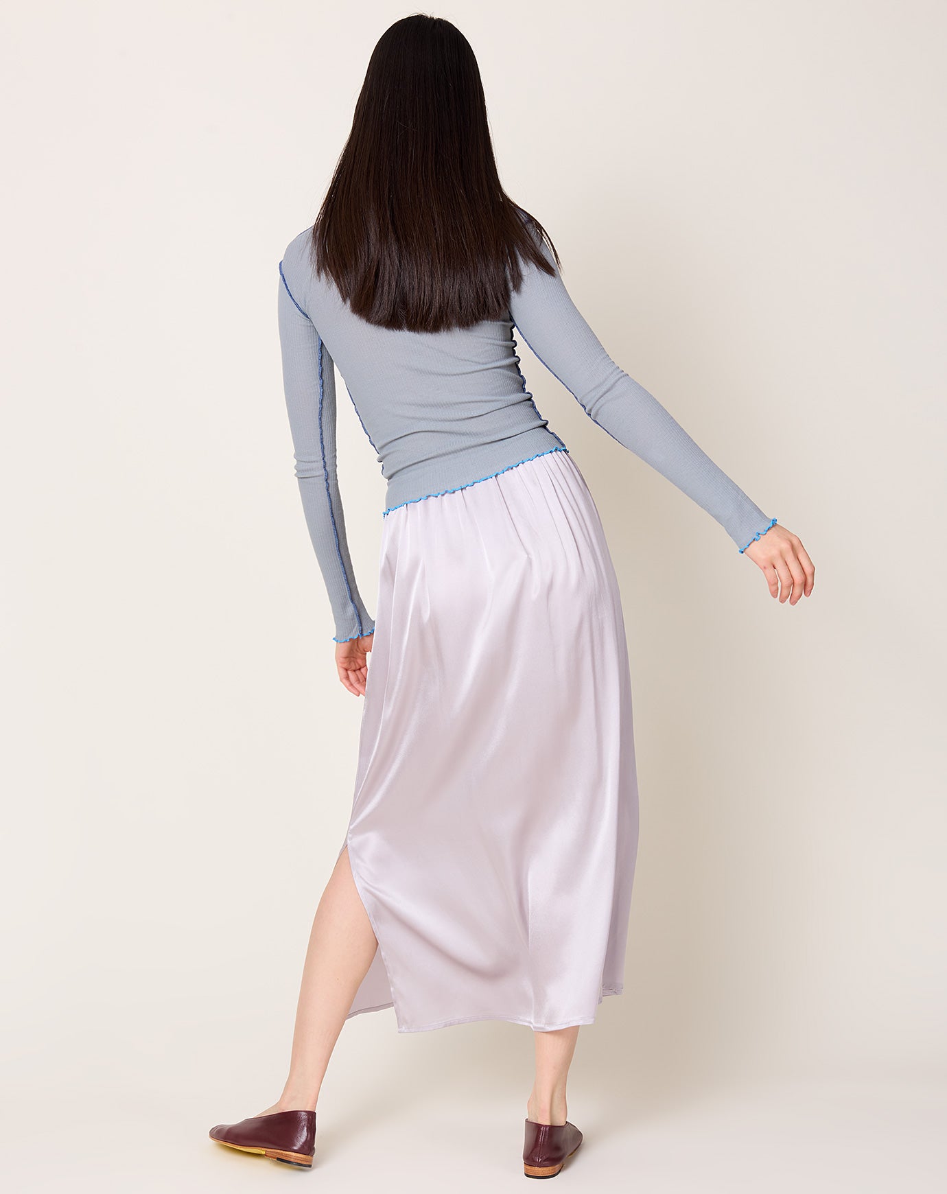 Baserange City Skirt in Blue Silver