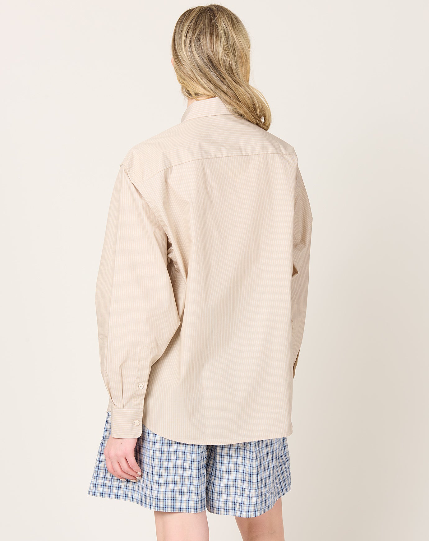 Baserange Claude Shirt in Brown Stripe