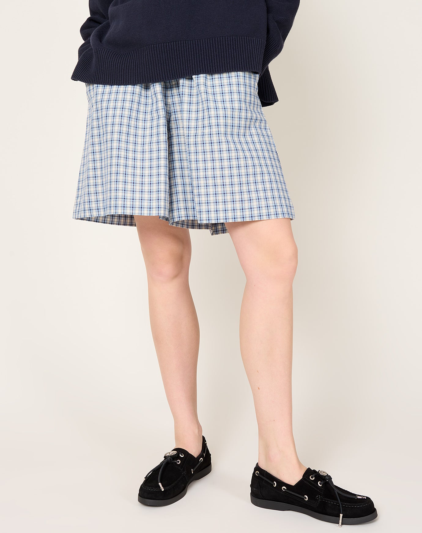 Baserange Claude Short in Blue Check