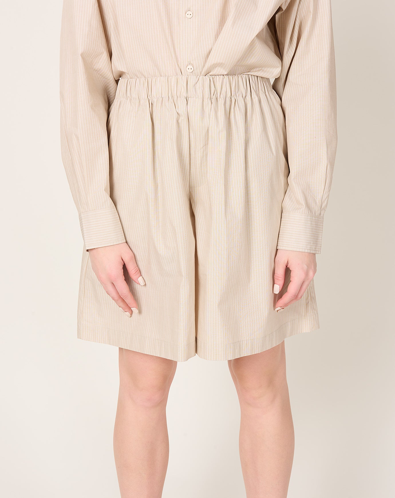 Baserange Claude Short in Brown Stripe