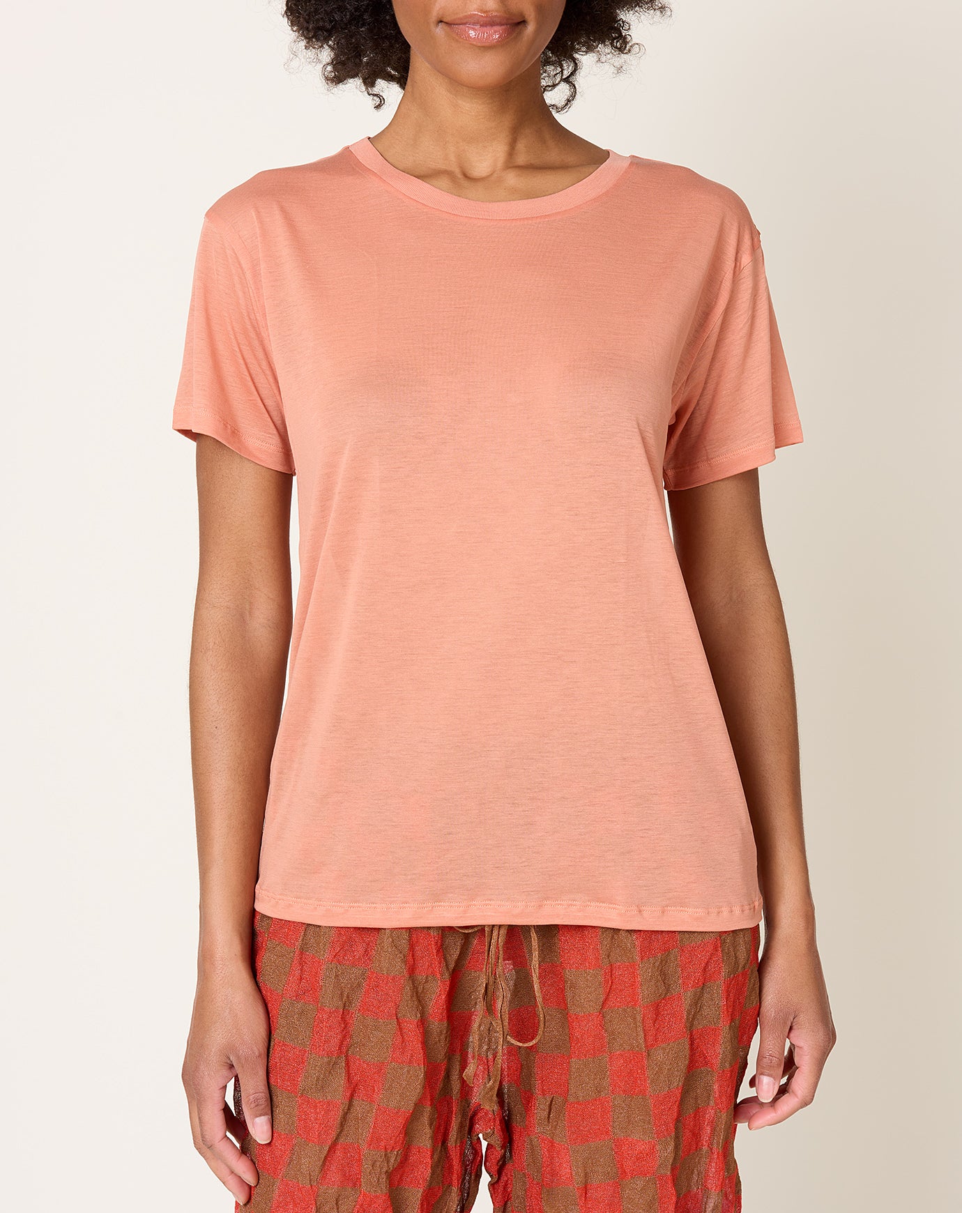 Baserange Loose Tee Shirt in Branch Terracotta