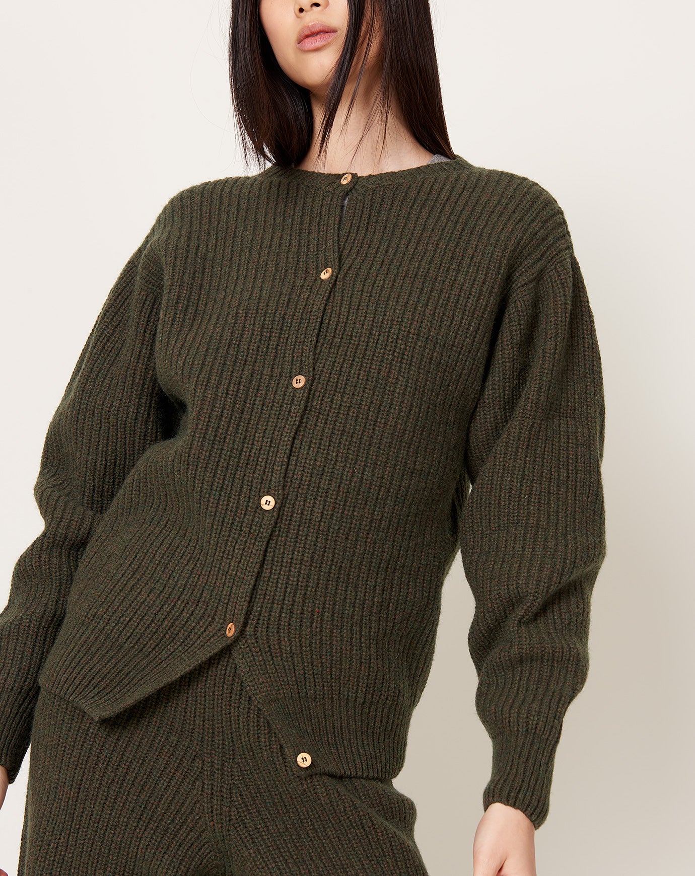 Baserange Mea Cardigan in Foret