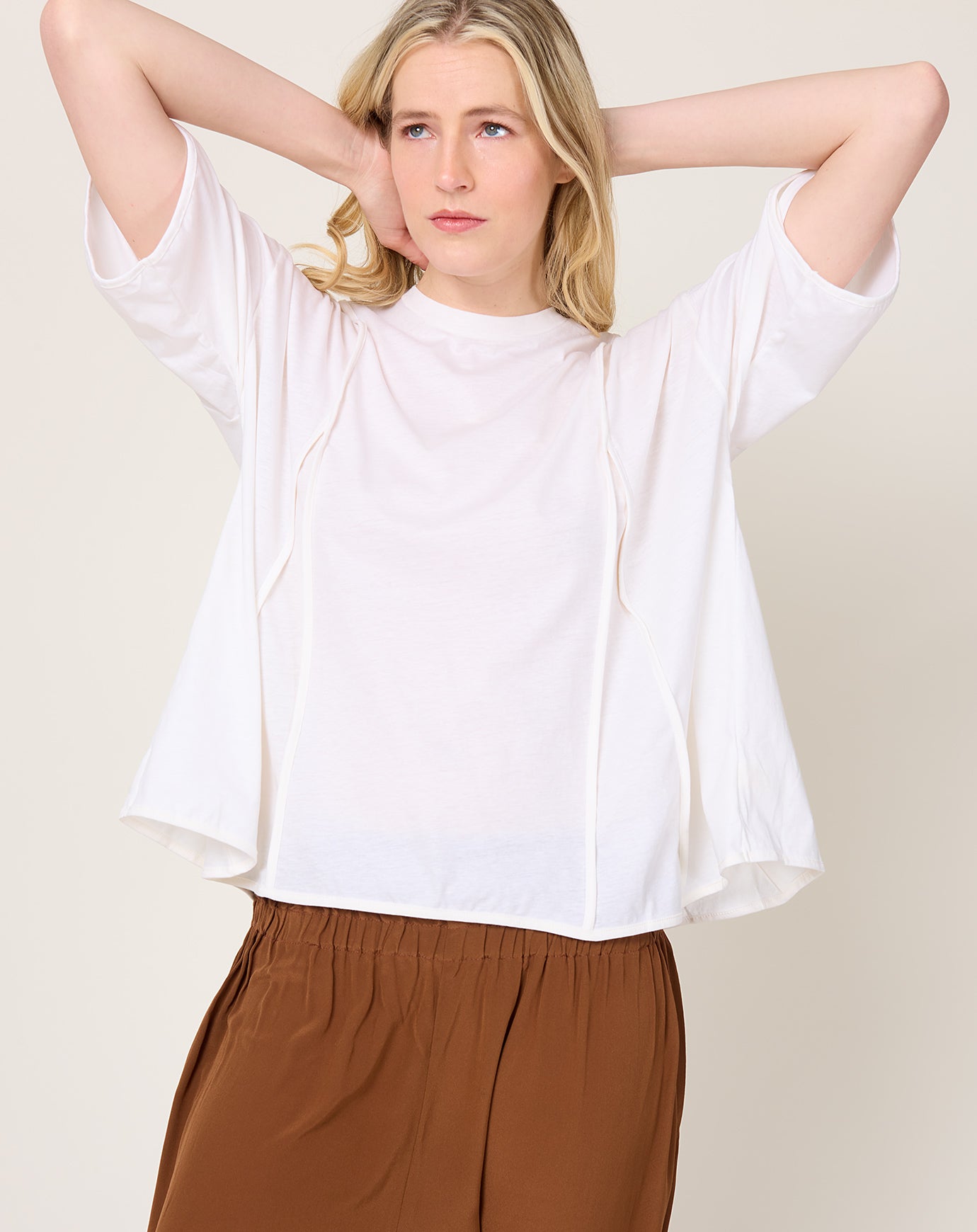 Baserange Mul Tee Shirt in Off White