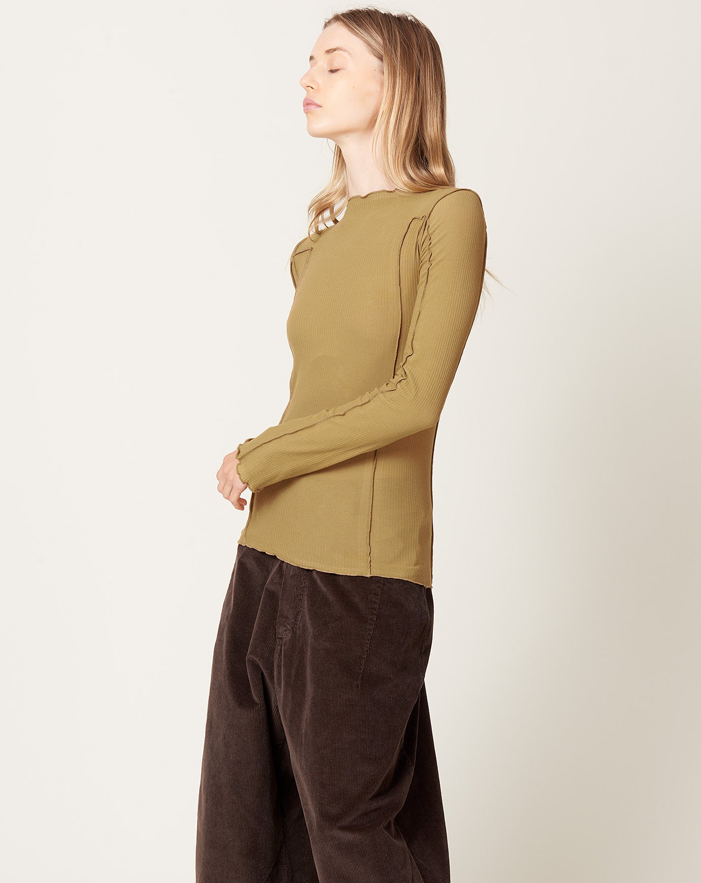 Baserange Omato Longsleeve in Jade Brown