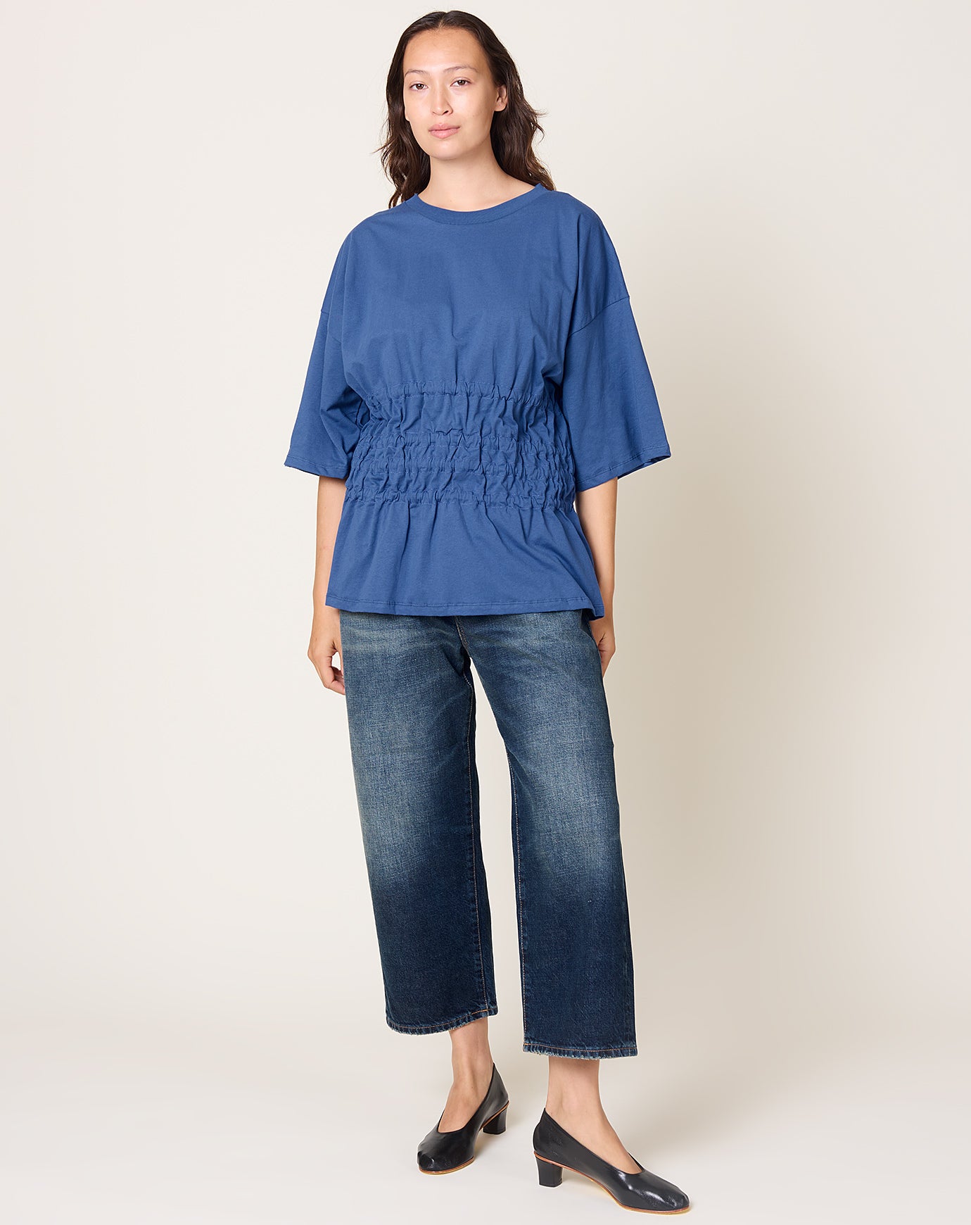 Baserange Rezi Tee in Finch Blue