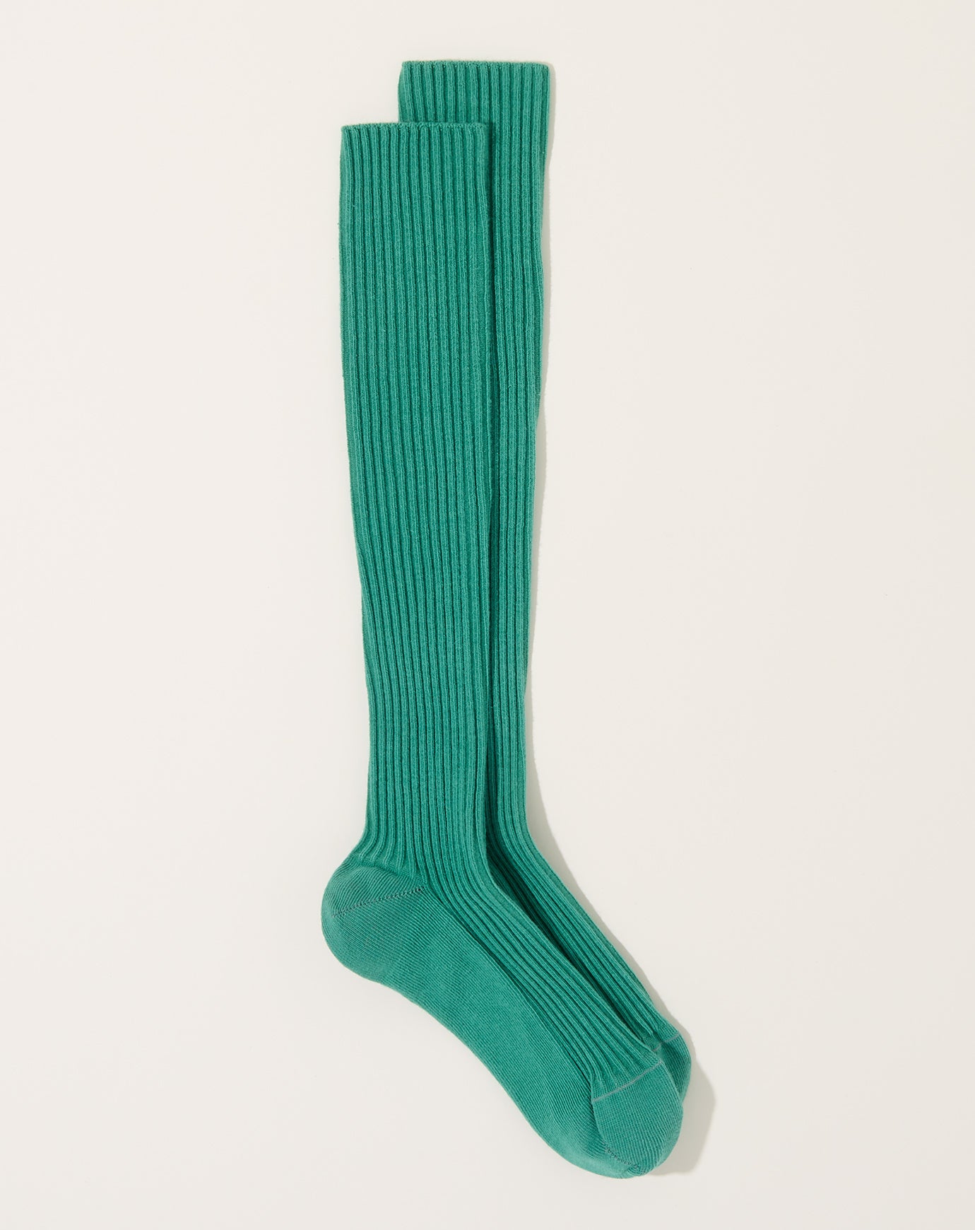 Baserange Rib Knee Socks in Orbit Green