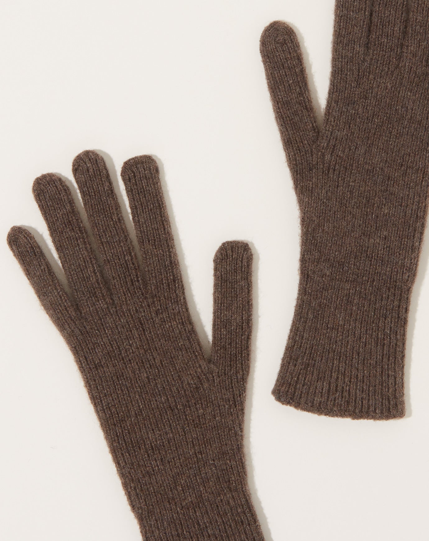 Baserange Ribbed Gloves in Teak Brown