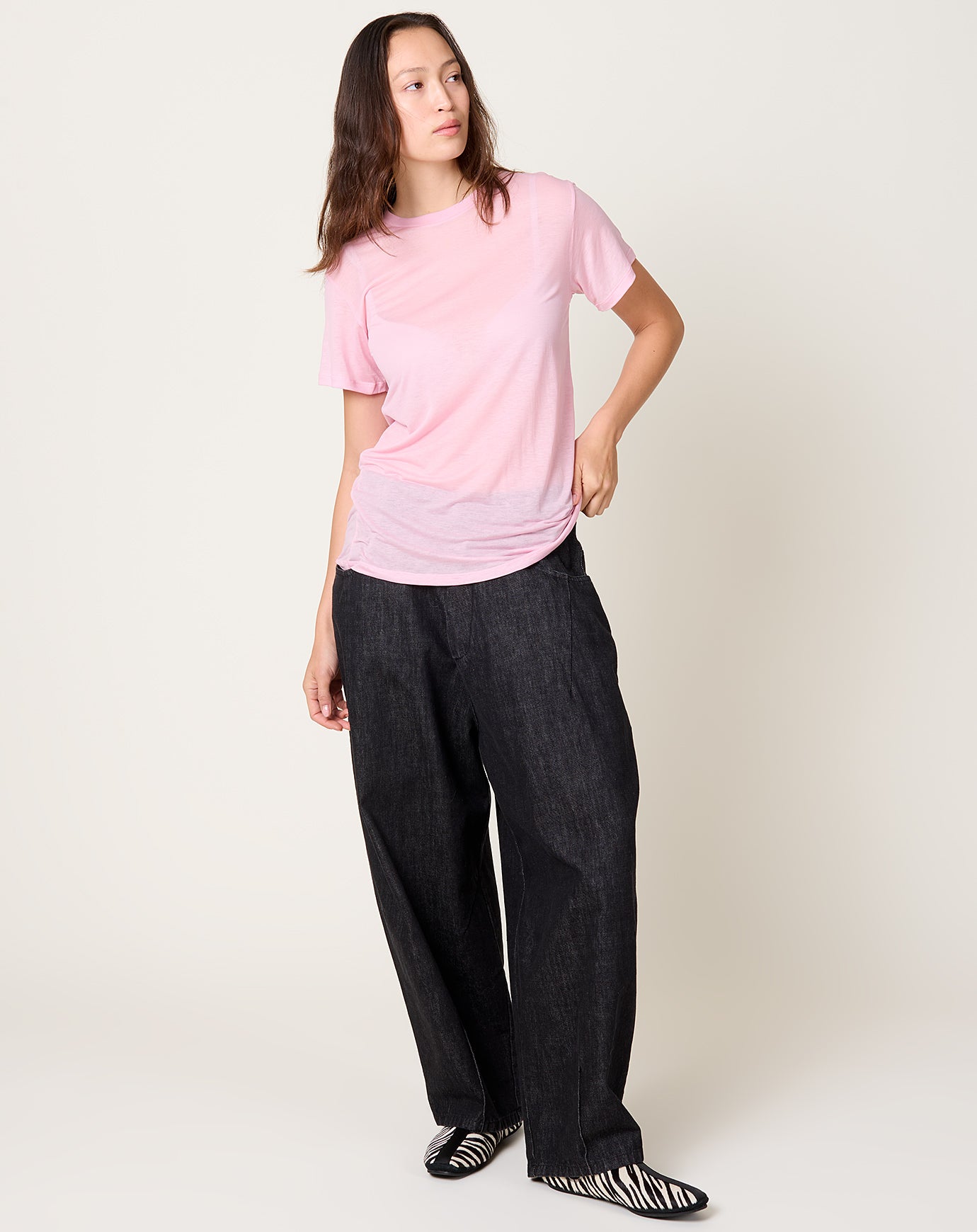 Baserange Tee Shirt in Doro Pink