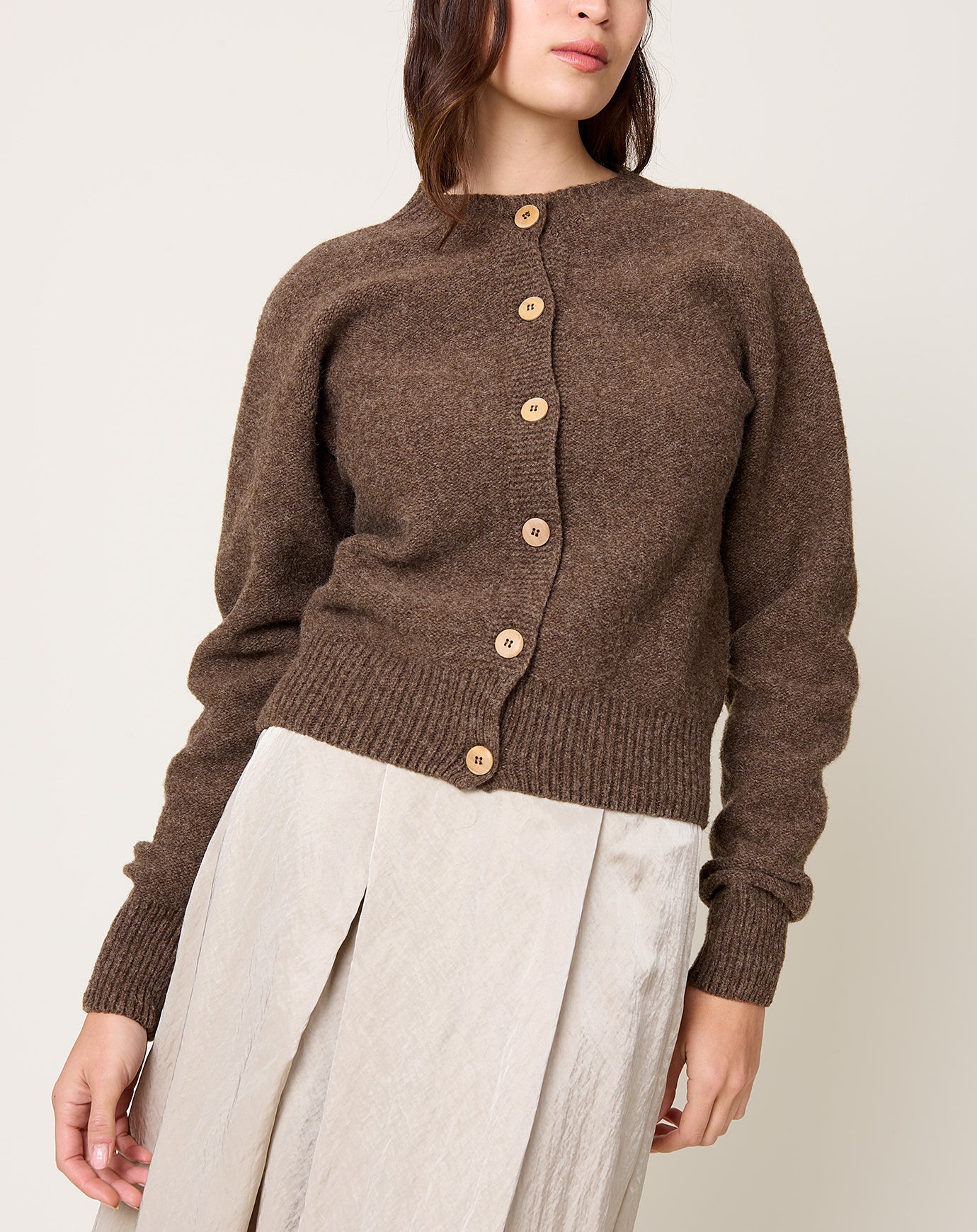 Baserange Tier Cardigan in Burel Brown