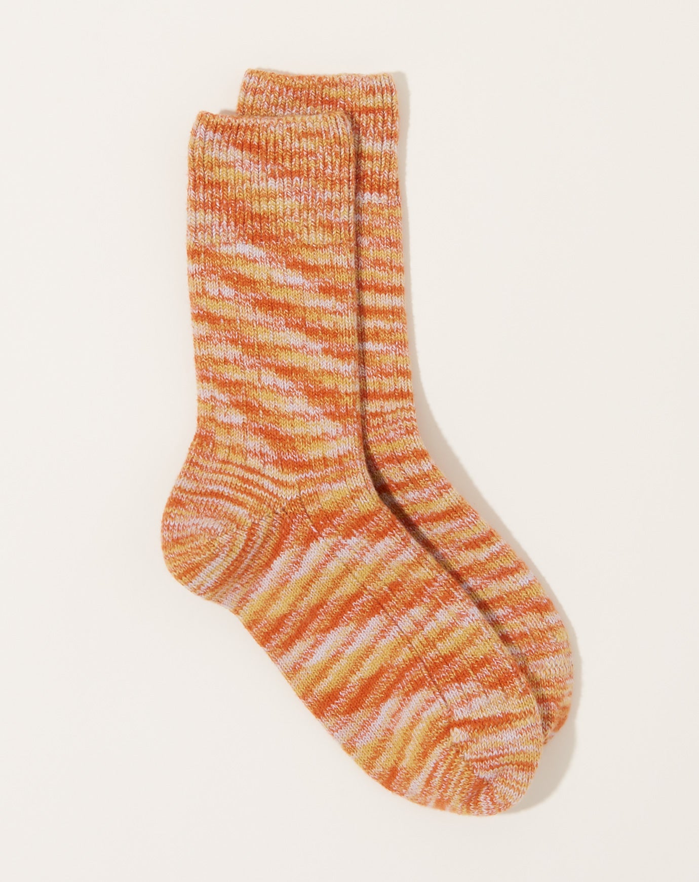 Baserange Twisted Overankle Socks in Orange Multi