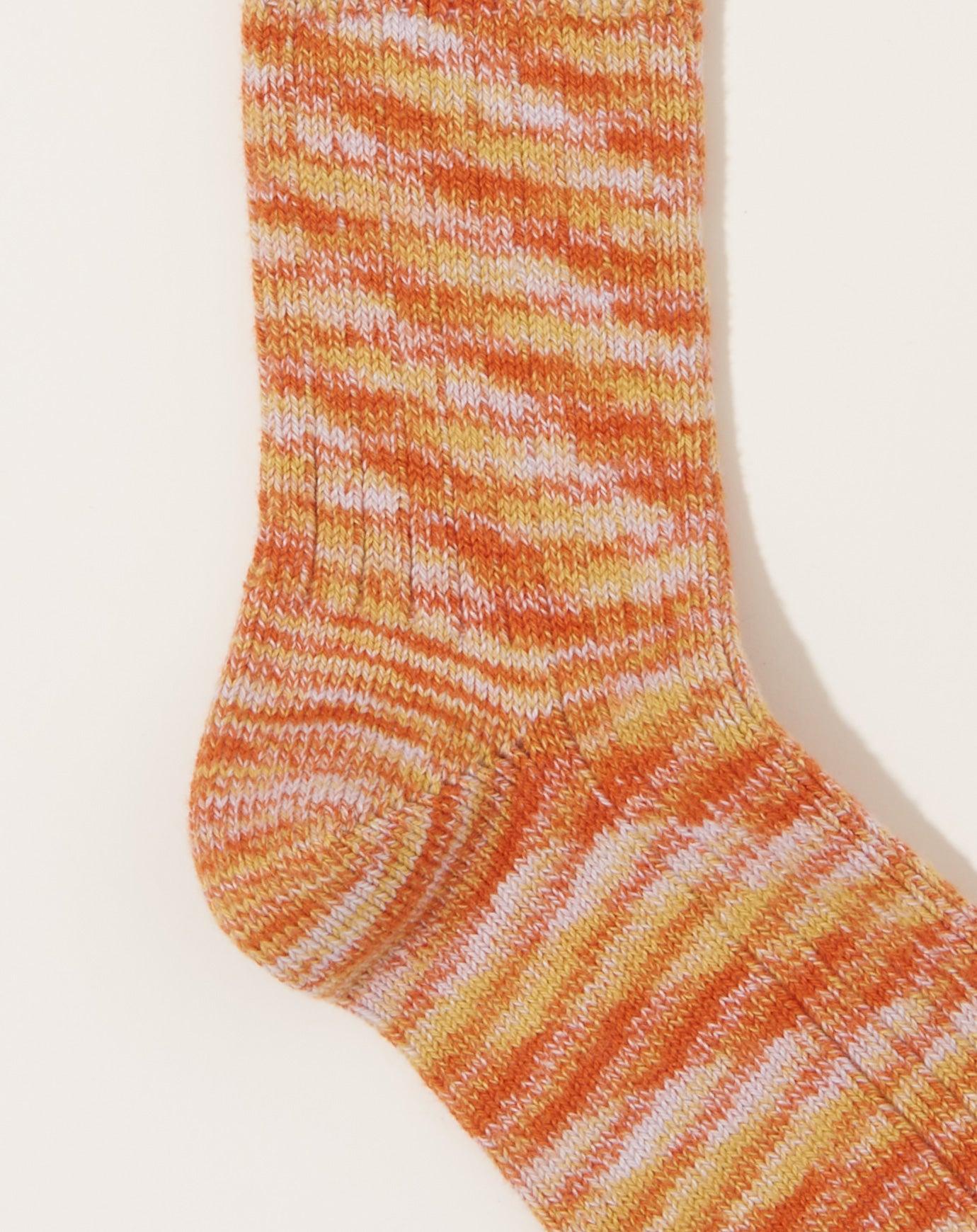 Baserange Twisted Overankle Socks in Orange Multi