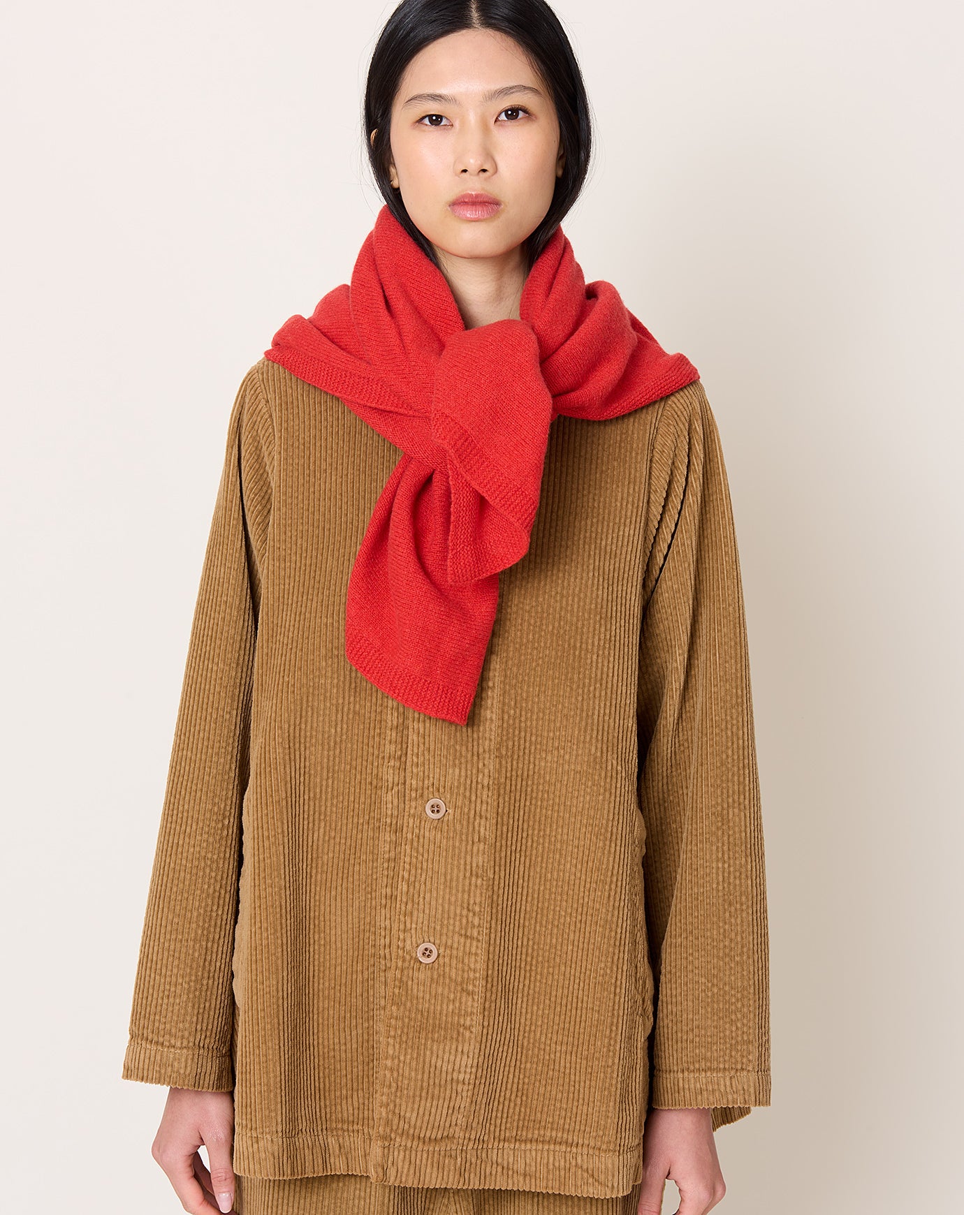 Baserange Whit Scarf in Melograno Red