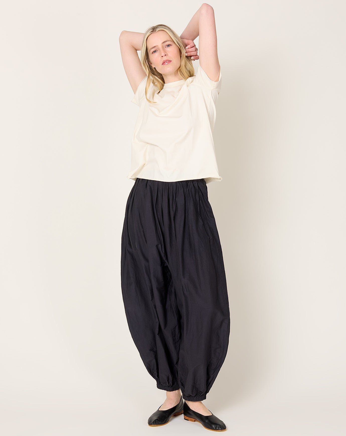 Black Crane Akari Pants in Faded Black